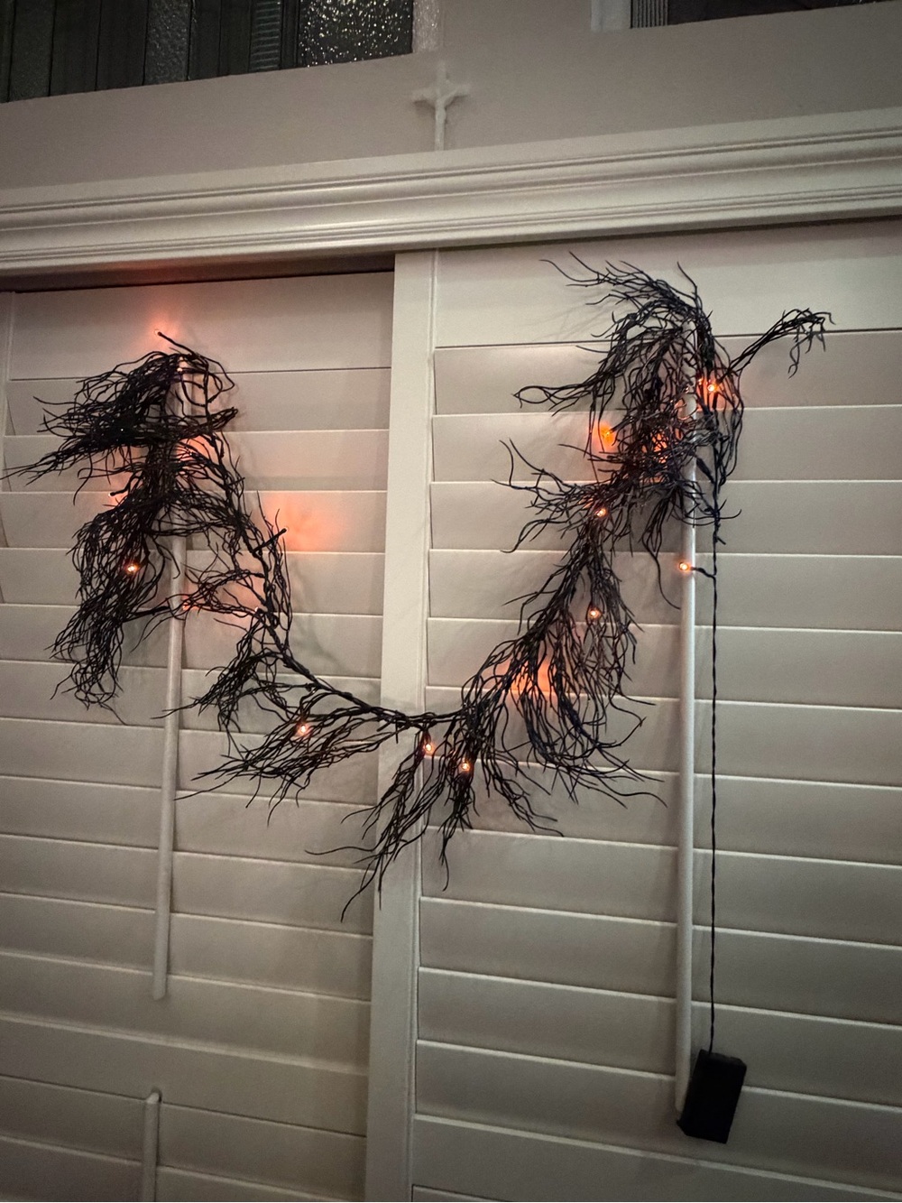 20ct Orange LED Lit Blk Garland Halloween Novelty String Lights 6 ft. HYDE & EEK